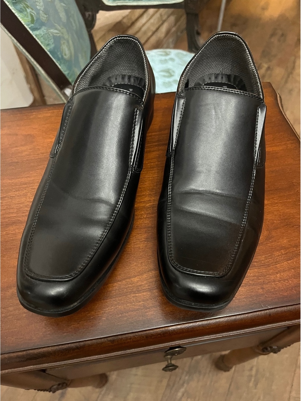 Perry Ellis Portfolio Rosen 2 Men's 10 Wide Black Slip On Dress Shoes Loafers